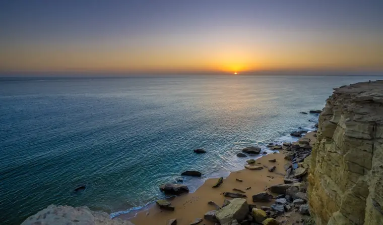 Sunset from the cliffs above Golden Beach, Gwadar
