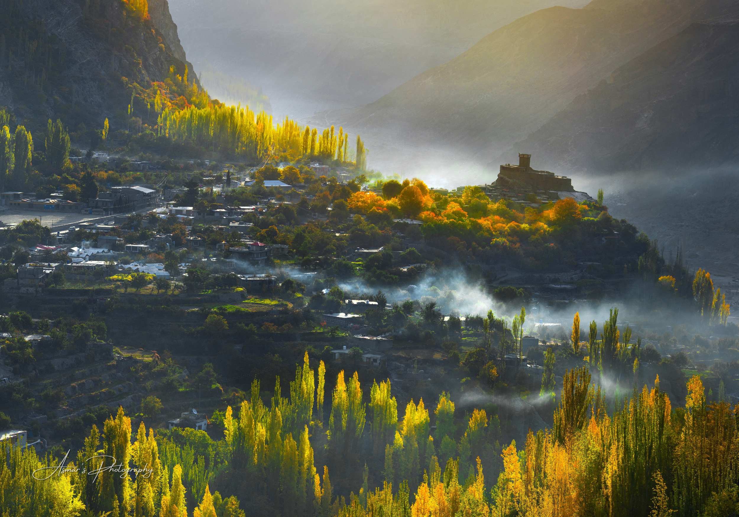Altit Fort in Morning Mist, Hunza, Gilgit-Baltistan — fine-art landscape photograph by Asmar Hussain