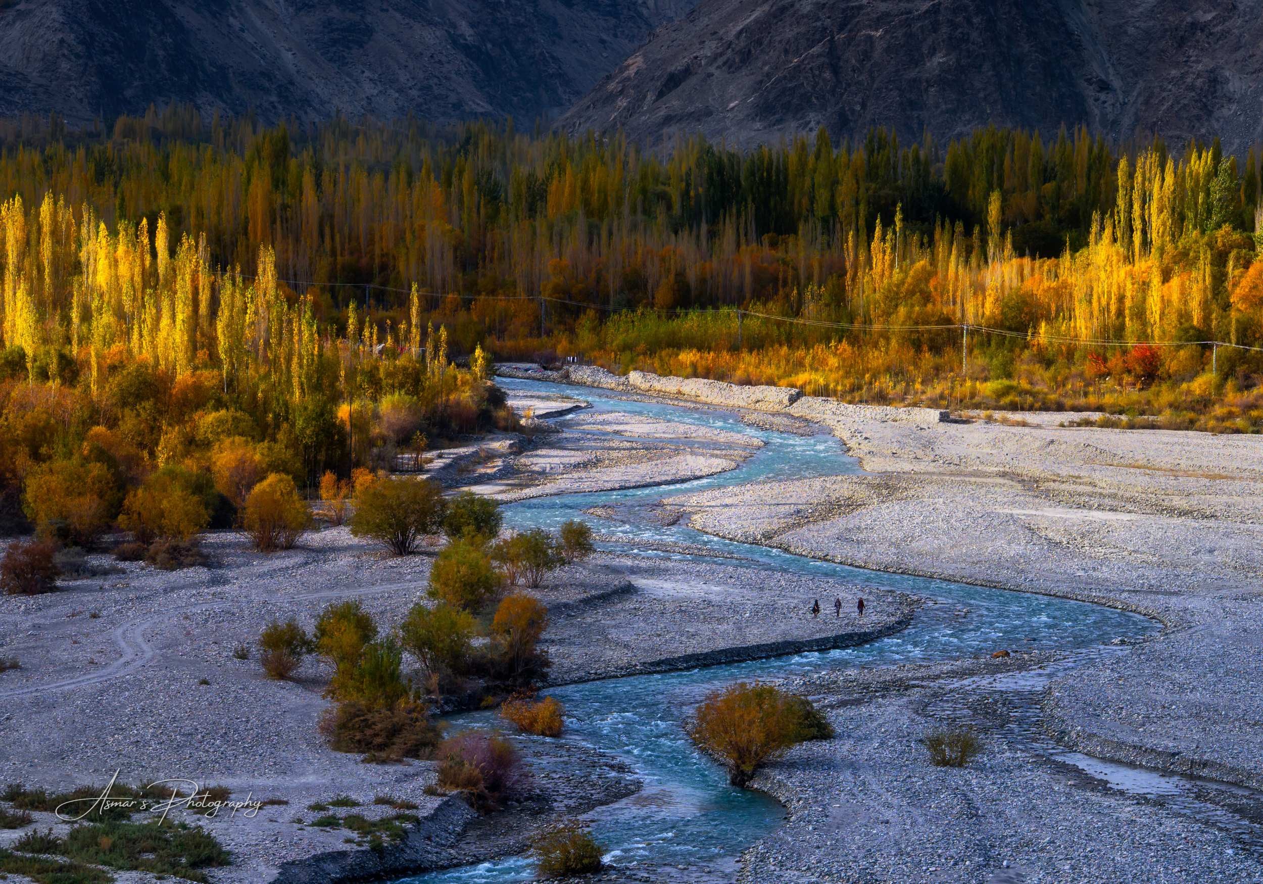 Autumn River, Ghizer Valley, Gilgit-Baltistan — fine-art landscape photograph by Asmar Hussain
