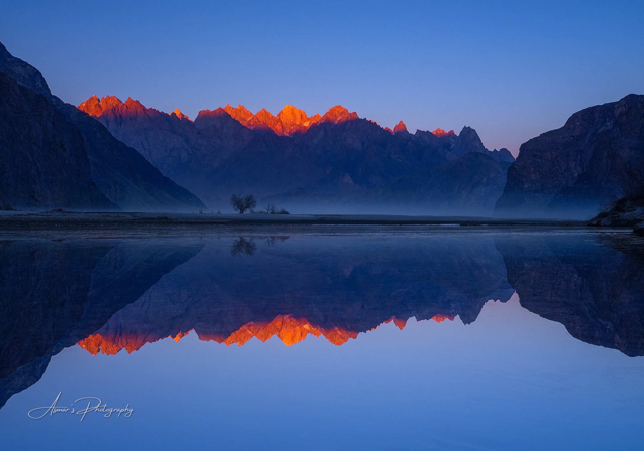 Sunset at Haldi Cones, Shyok River, Khaplu, Ghanche — fine-art landscape photograph by Asmar Hussain